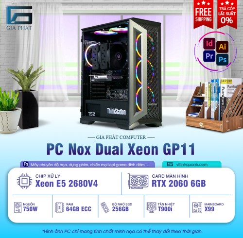 PC - GP11 - XEON - DUAL X99 2 CPU XEON 2680V4 đa nhân luồng